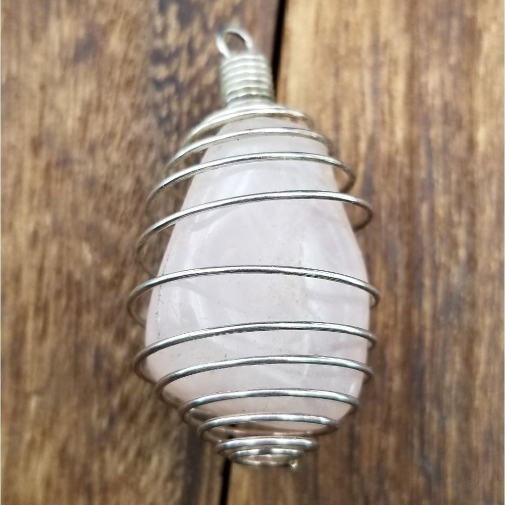 Pink romance quartz astro necklace pendant P206